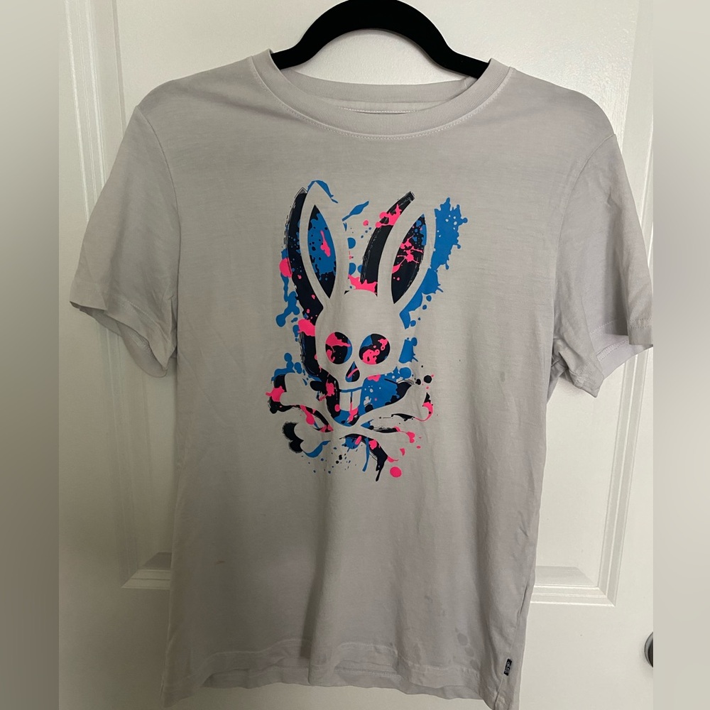 Psycho Bunny Paint Splatter White Tee
